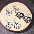 3 Pair Halloween Themed Acrylic Dangle Earrings - Artículos HE