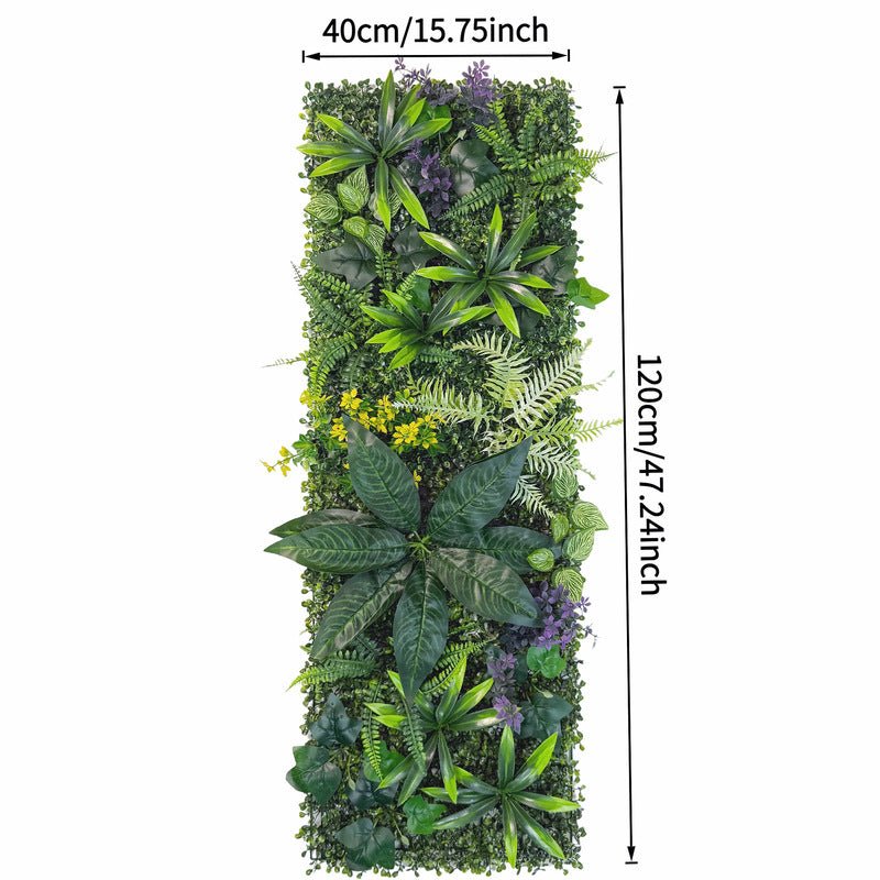 40×120cm Artificial Green Wall Panel – Faux Plant Grass Mat for Door, Background Wall, Party & Home Decor - Artículos HE