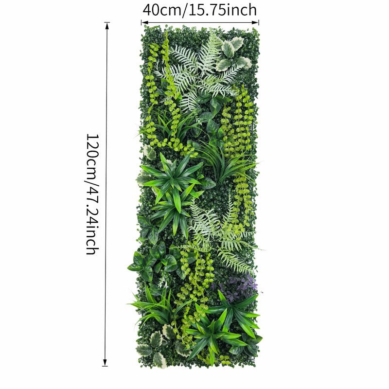 40×120cm Artificial Green Wall Panel – Faux Plant Grass Mat for Door, Background Wall, Party & Home Decor - Artículos HE