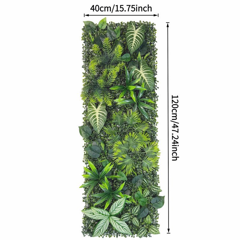 40×120cm Artificial Green Wall Panel – Faux Plant Grass Mat for Door, Background Wall, Party & Home Decor - Artículos HE