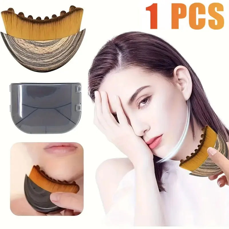 Facial Contour & Lymphatic Drainage Brush – Jawline & Cheekbone Sculpting Massager