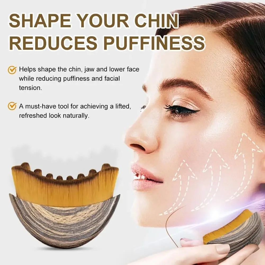 Facial Contour & Lymphatic Drainage Brush – Jawline & Cheekbone Sculpting Massager
