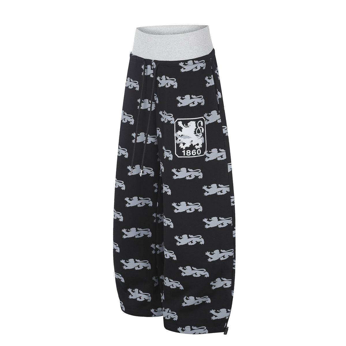 All-Over Print Letter Graphic Color-Block Waistband Drapey Wide Leg Sweatpants Unisex - Artículos HE