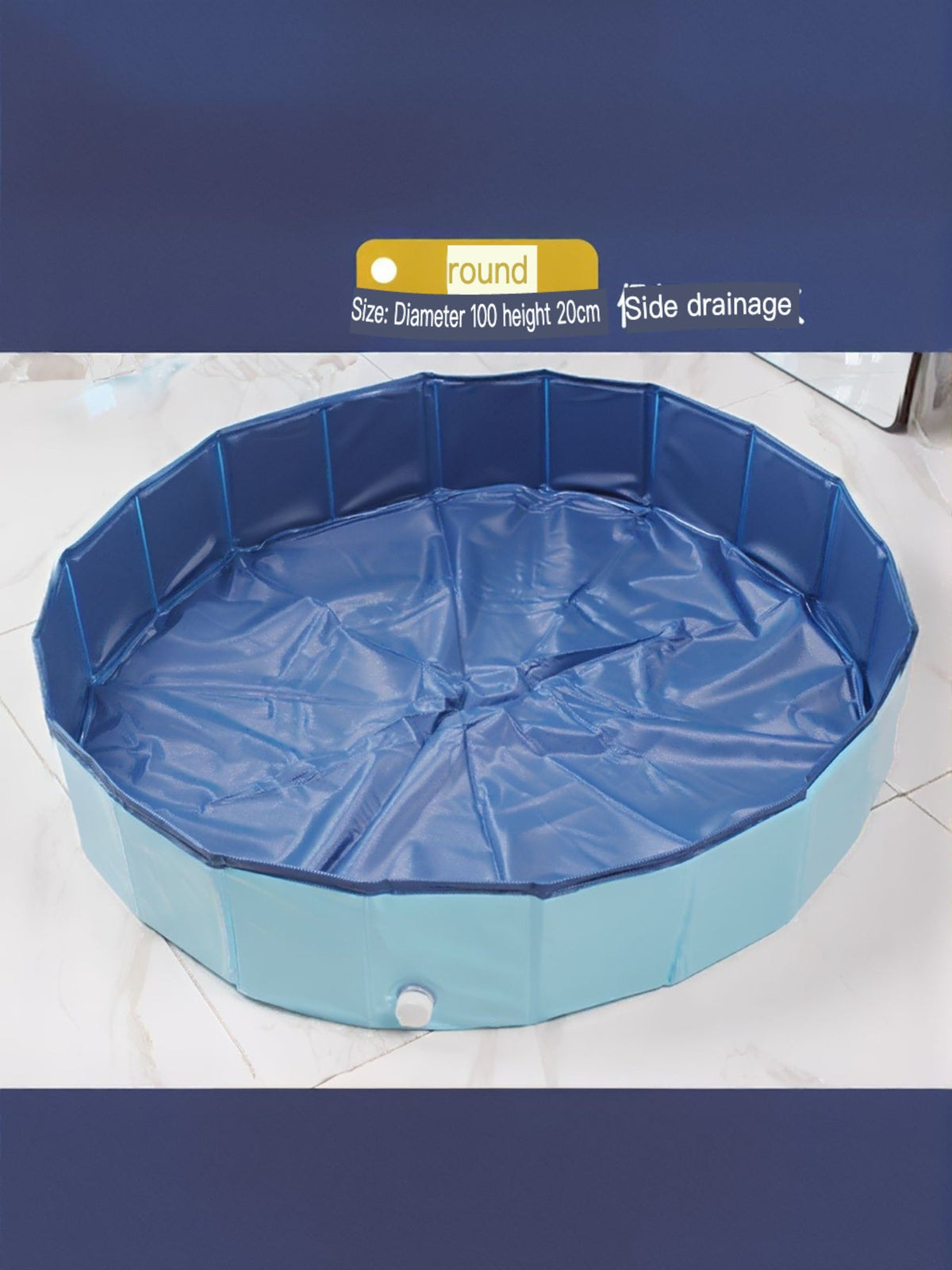 Bañera plegable para mascotas con desagüe lateral - Artículos HE
