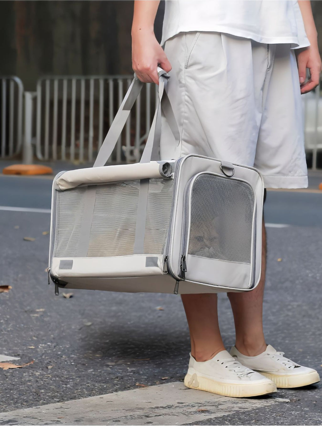 Bolsa transportín transpirable para mascotas (grande) - Artículos HE