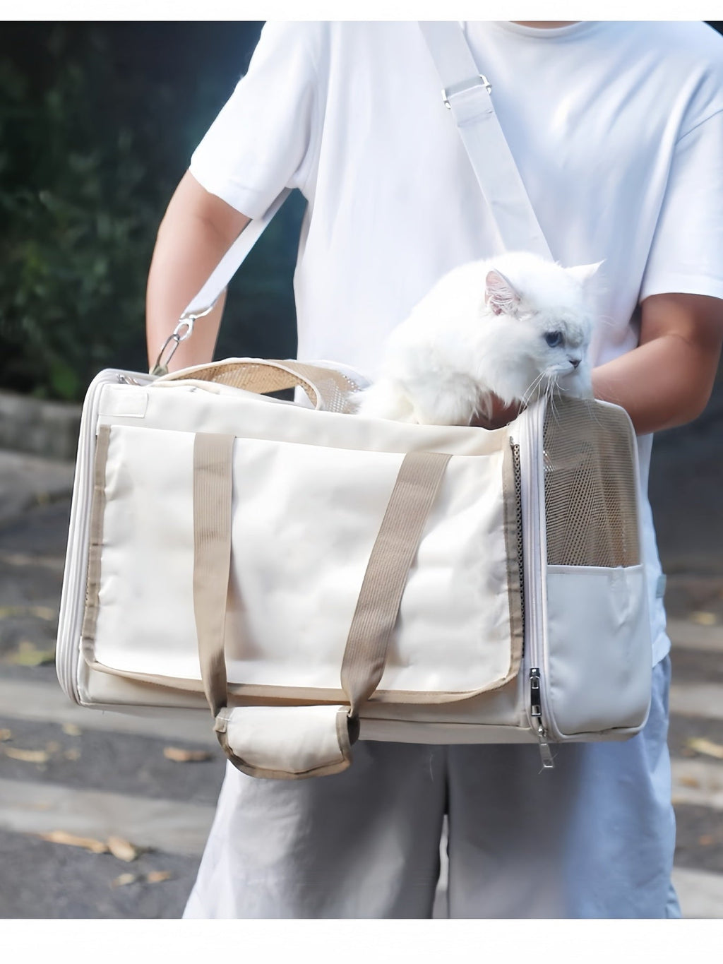 Bolsa transportín transpirable para mascotas (grande) - Artículos HE