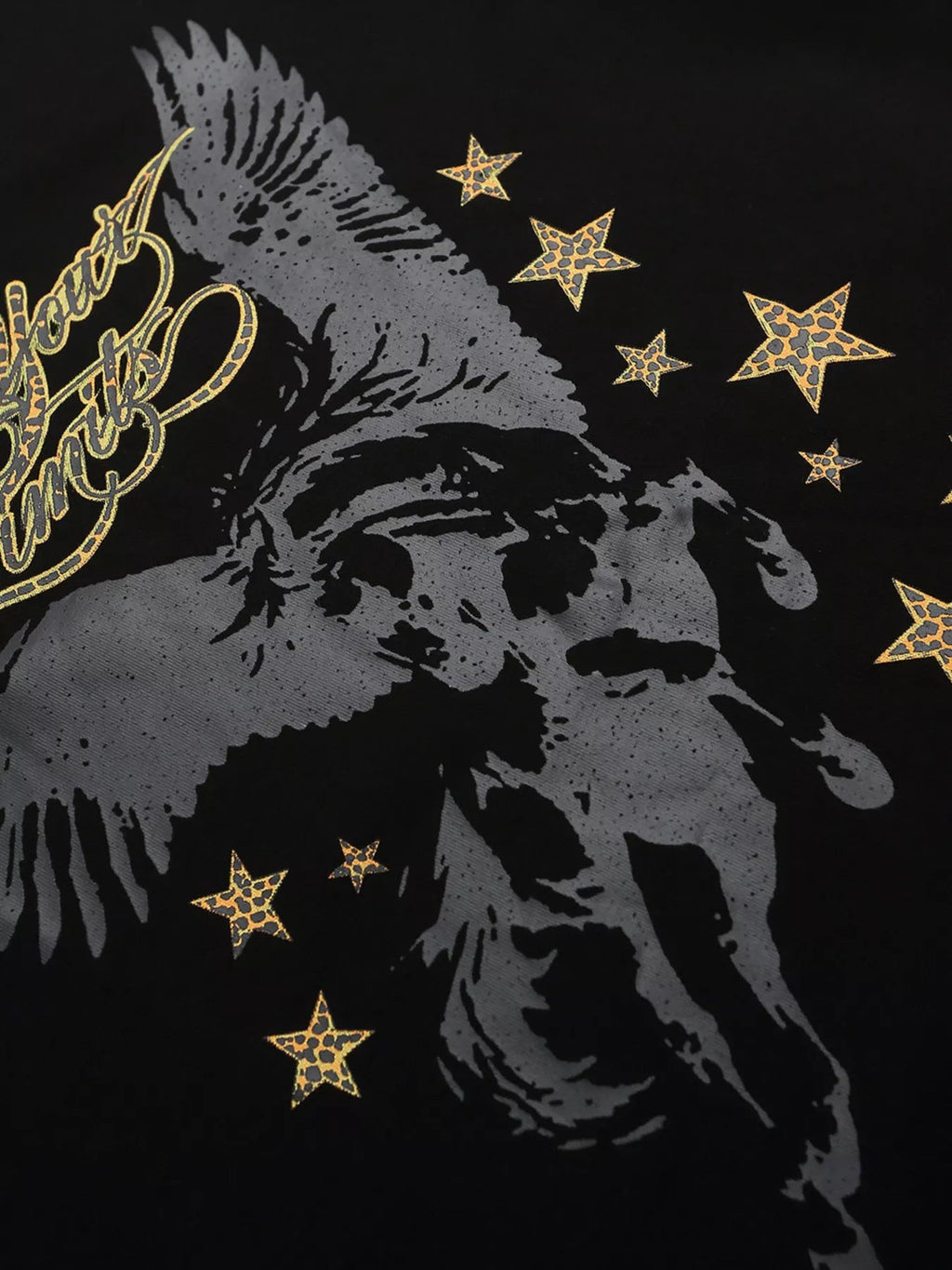 Camiseta con cuello redondo estampado Pegaso y eslogan 'Push Your Limits' para hombre - Artículos HE