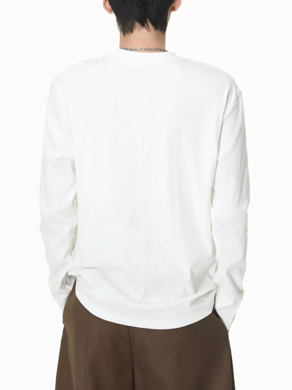 Camiseta de manga larga con cuello redondo para hombre - Artículos HE