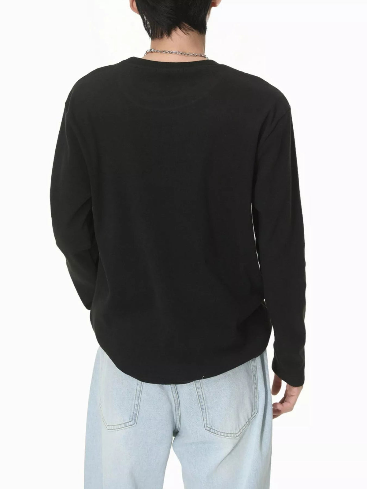 Camiseta de manga larga con cuello redondo para hombre - Artículos HE
