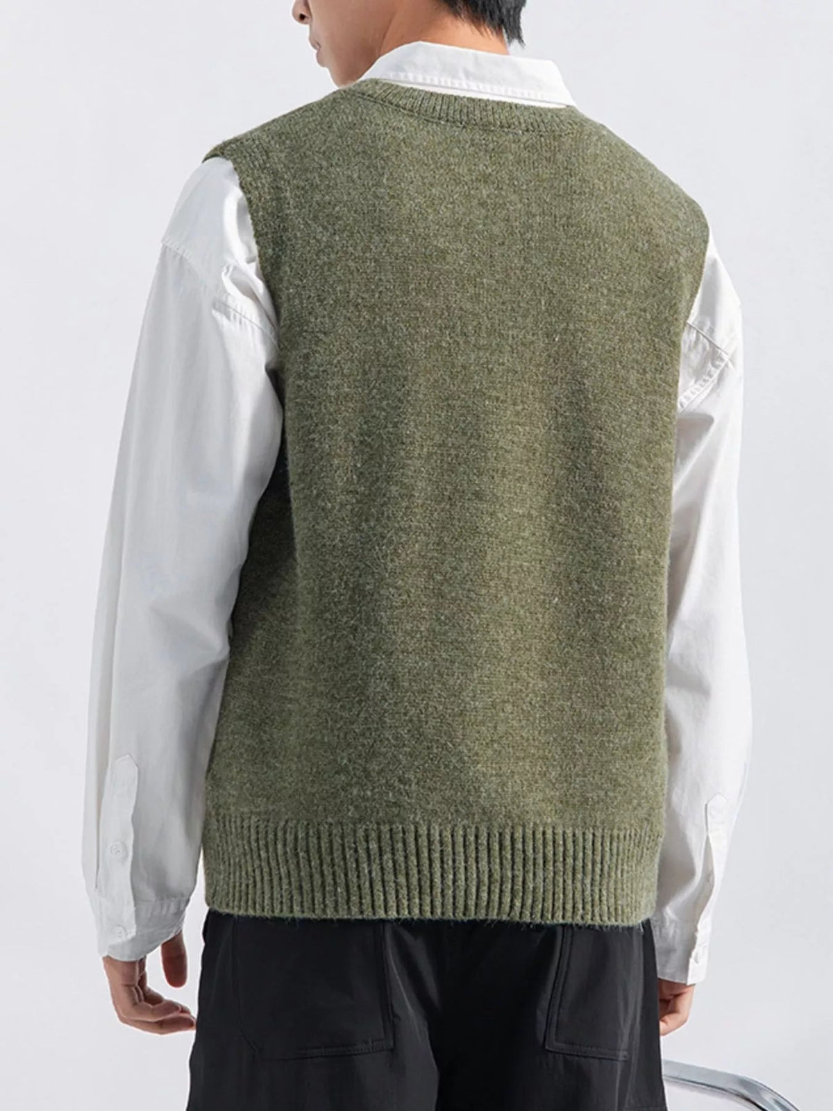 Chaleco jersey con bajo acanalado talla grande para hombre - Artículos HE