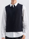 Chaleco jersey con bajo acanalado talla grande para hombre - Artículos HE