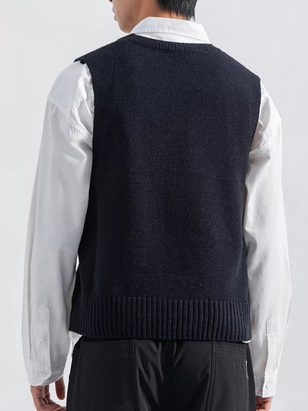 Chaleco jersey con bajo acanalado talla grande para hombre - Artículos HE