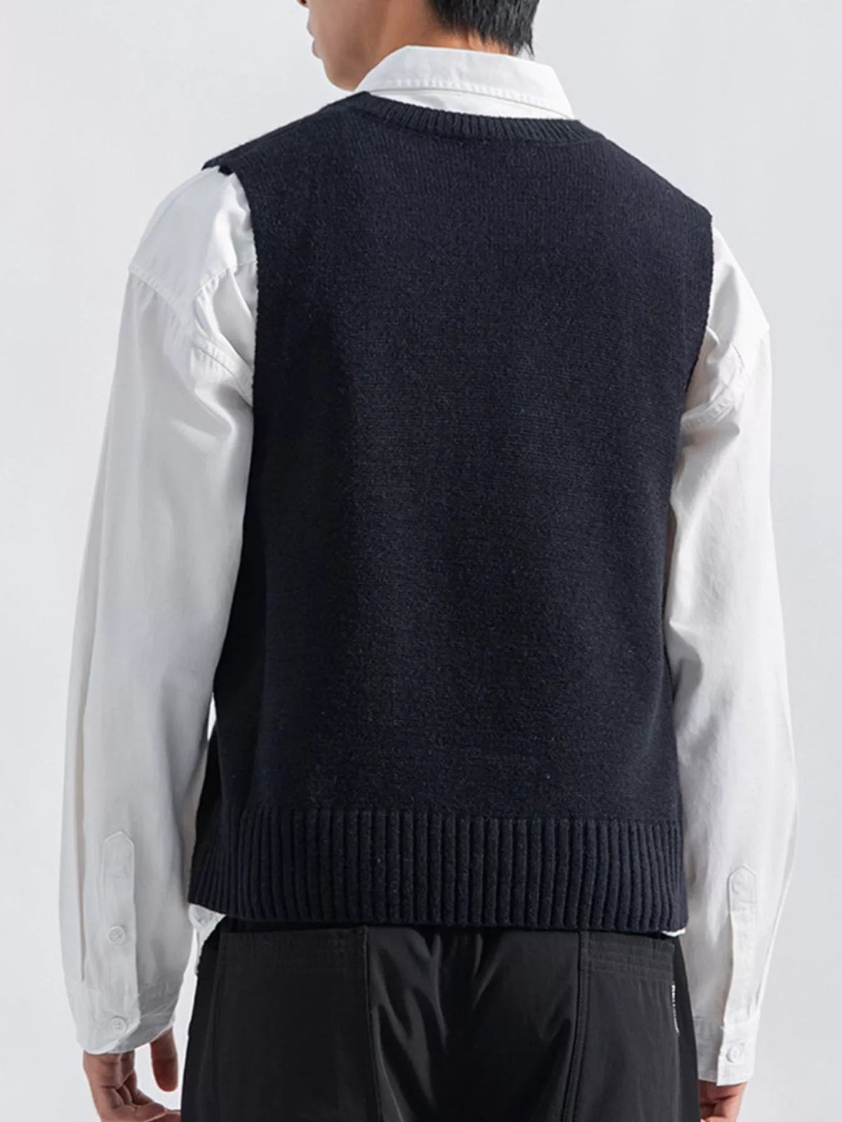 Chaleco jersey con bajo acanalado talla grande para hombre - Artículos HE