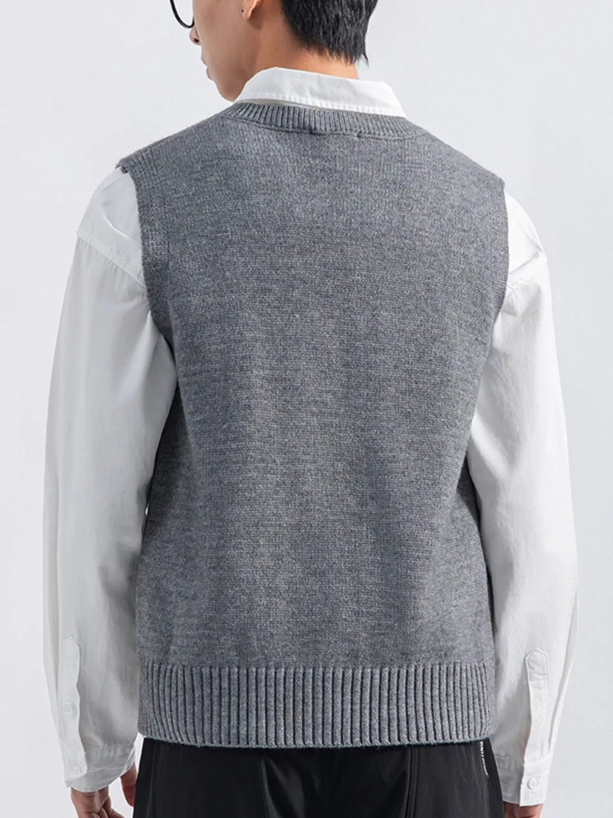 Chaleco jersey con bajo acanalado talla grande para hombre - Artículos HE