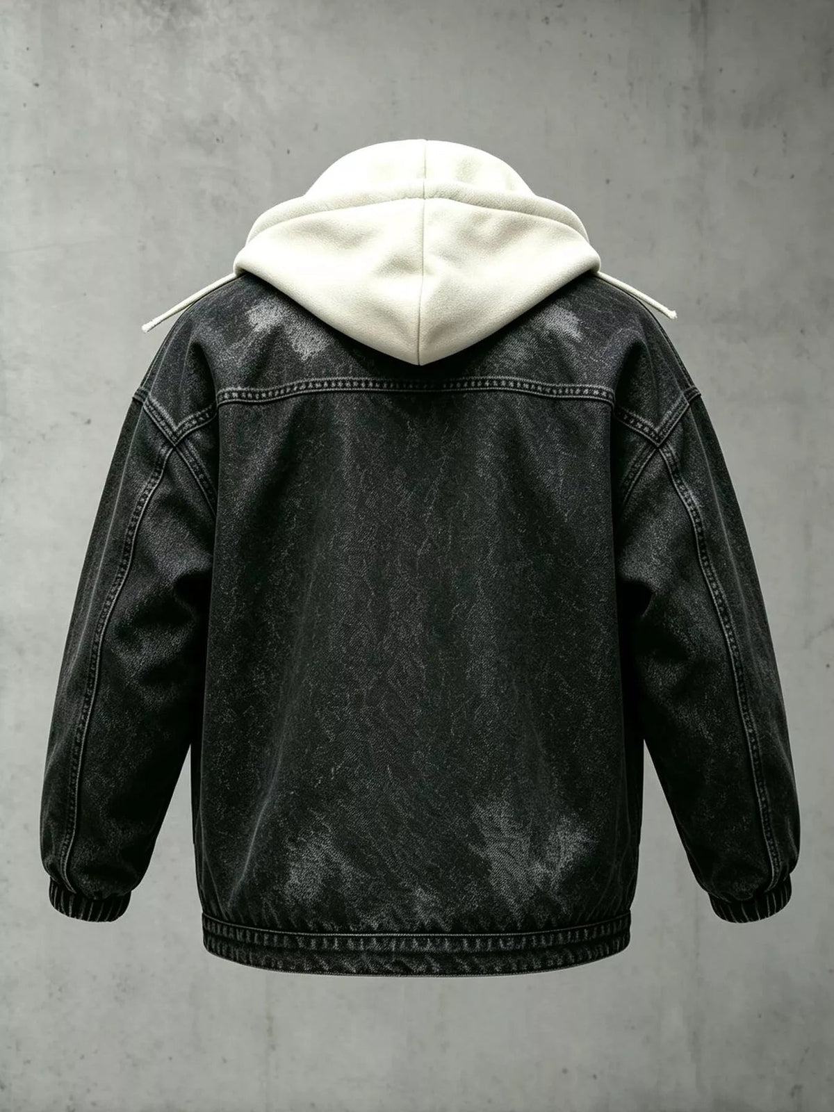 Chaqueta Vaquera Streetwear Talla Grande para Hombre con Capucha Desmontable - Artículos HE