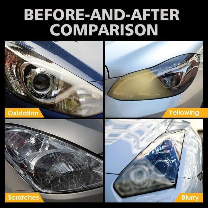 Cross-border Car Headlight Restoration Kit Professional Yellowing and Oxidation Removal Cleaning Polish Agent with Long-lasting UV Protection - Artículos HE