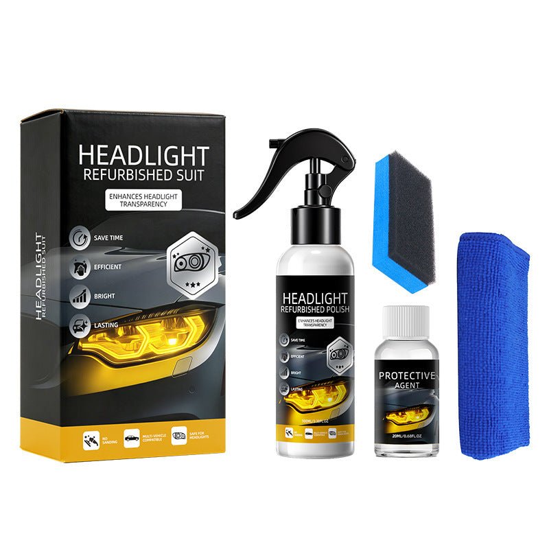 Cross-border Car Headlight Restoration Kit Professional Yellowing and Oxidation Removal Cleaning Polish Agent with Long-lasting UV Protection - Artículos HE