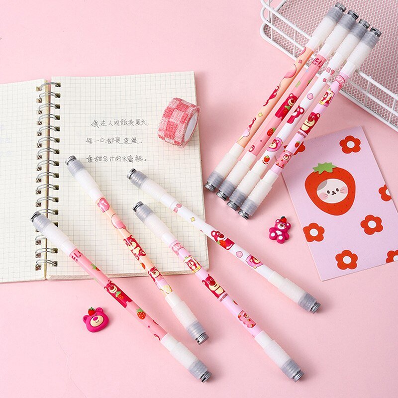 Cute Cartoon Luminous Rotating Gel Pen - Artículos HE