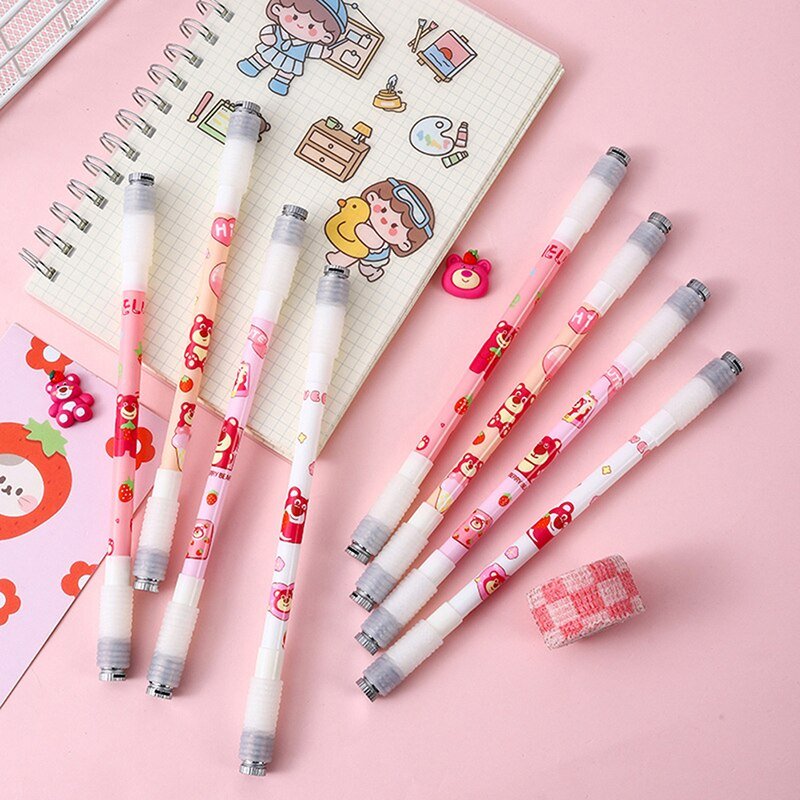 Cute Cartoon Luminous Rotating Gel Pen - Artículos HE