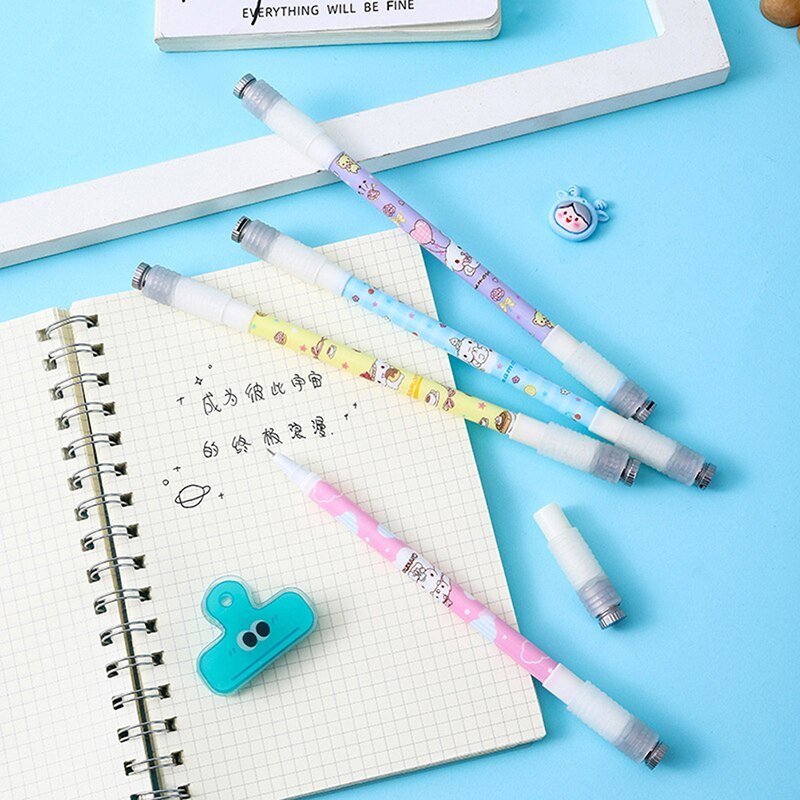 Cute Cartoon Luminous Rotating Gel Pen - Artículos HE