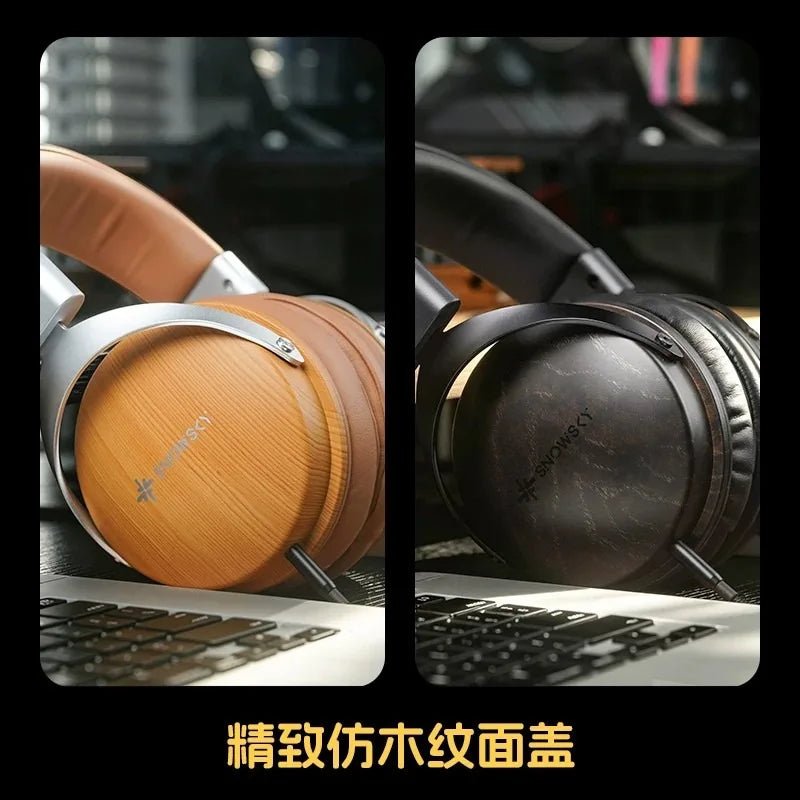 FiiO Snowsky Nature Over-Ear Headphones 50mm Dynamic Driver, Carbon Black Diaphragm 3.5mm HIFI Wired Headphones Gifts - Artículos HE