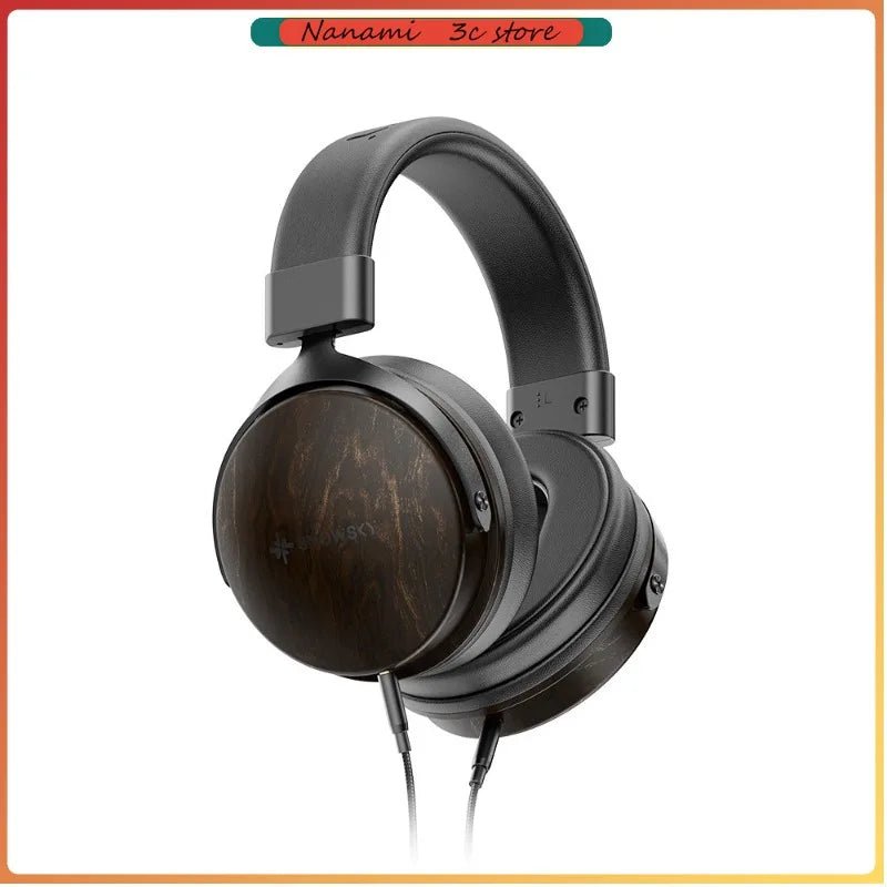 FiiO Snowsky Nature Over-Ear Headphones 50mm Dynamic Driver, Carbon Black Diaphragm 3.5mm HIFI Wired Headphones Gifts - Artículos HE
