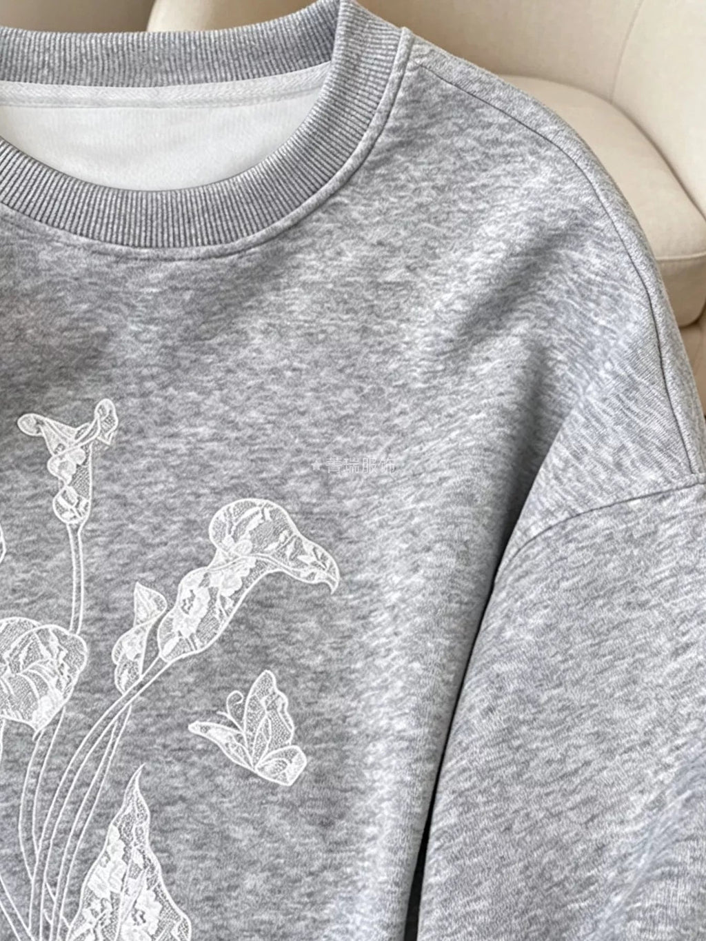 Floral Crew Neck Sweatshirt - Artículos HE
