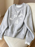 Floral Crew Neck Sweatshirt - Artículos HE