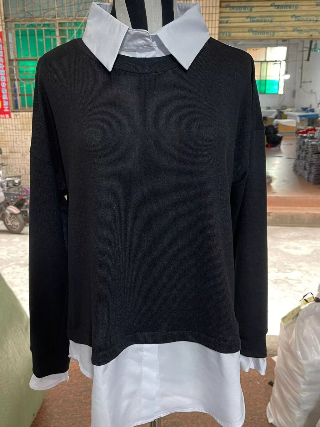 Full Size Round Neck Long Sleeve Sweater Plus Size - Artículos HE