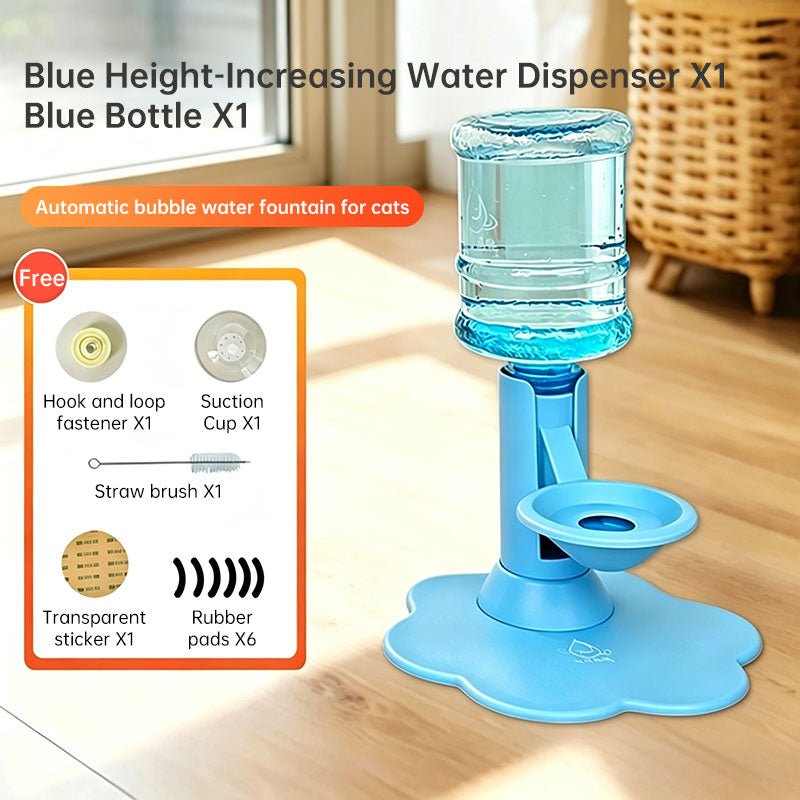 Gravity Cat Water Dispenser, No Electricity, Filter-Free, Adjustable Height Pet Fountain for Cats & Small Dogs - Artículos HE
