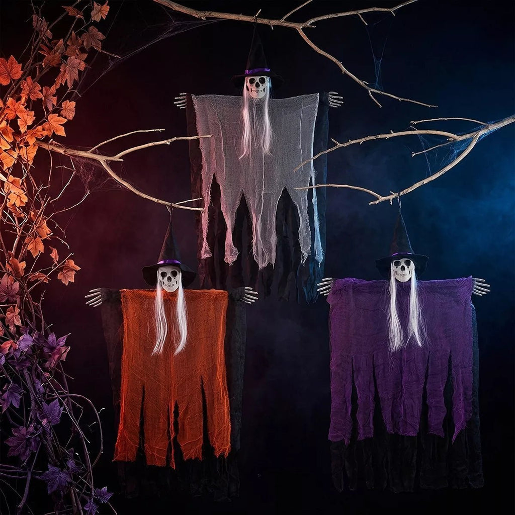 Halloween Skeleton Hanging Ghost Hanging Decorative Ornament - Artículos HE