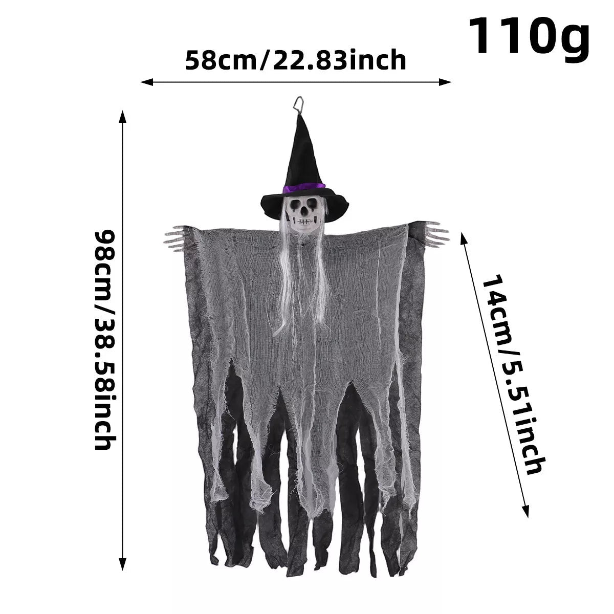 Halloween Skeleton Hanging Ghost Hanging Decorative Ornament - Artículos HE