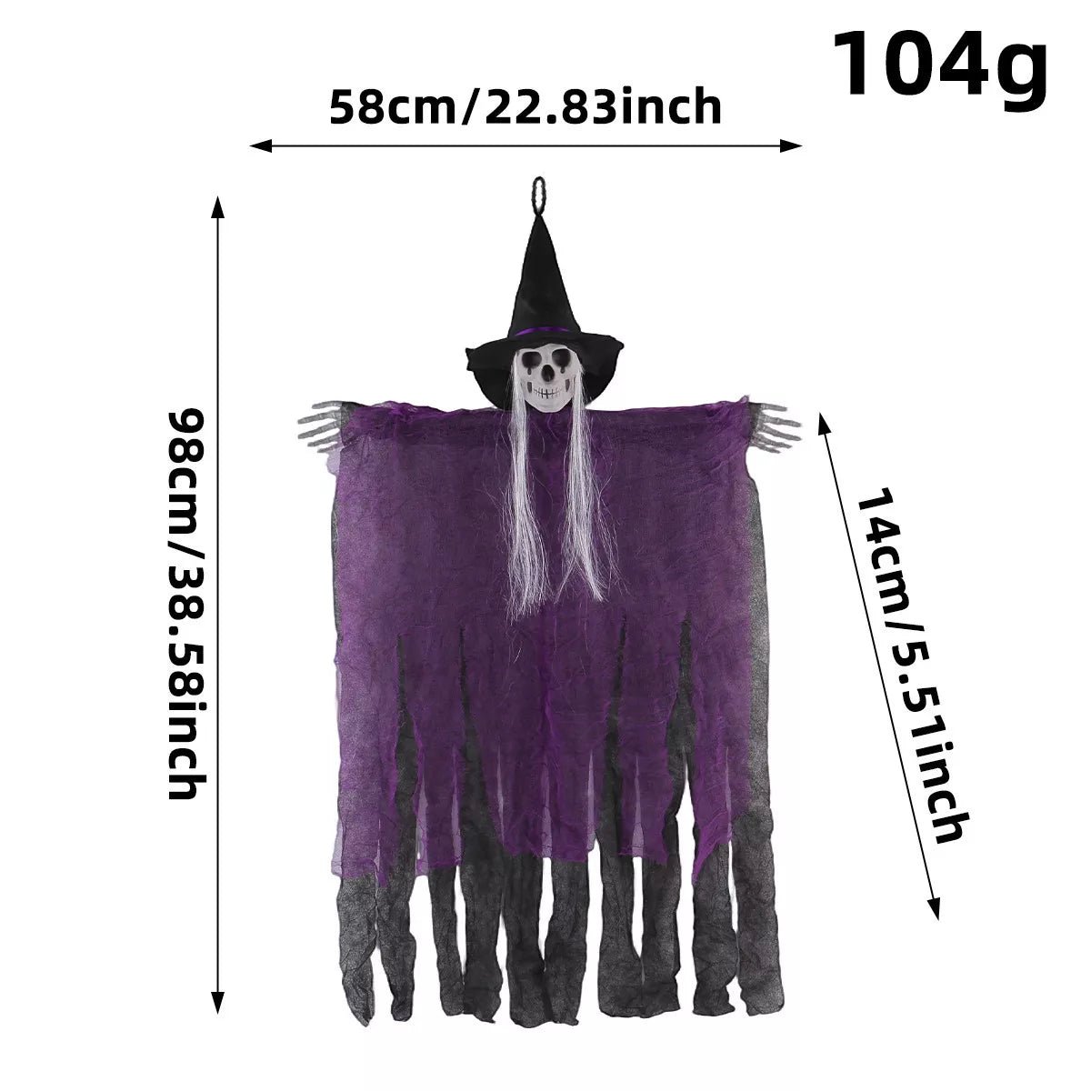 Halloween Skeleton Hanging Ghost Hanging Decorative Ornament - Artículos HE