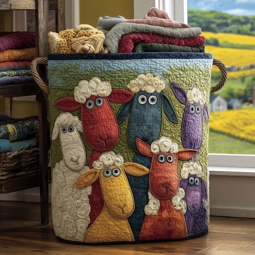Hand-quilted laundry basket - Artículos HE