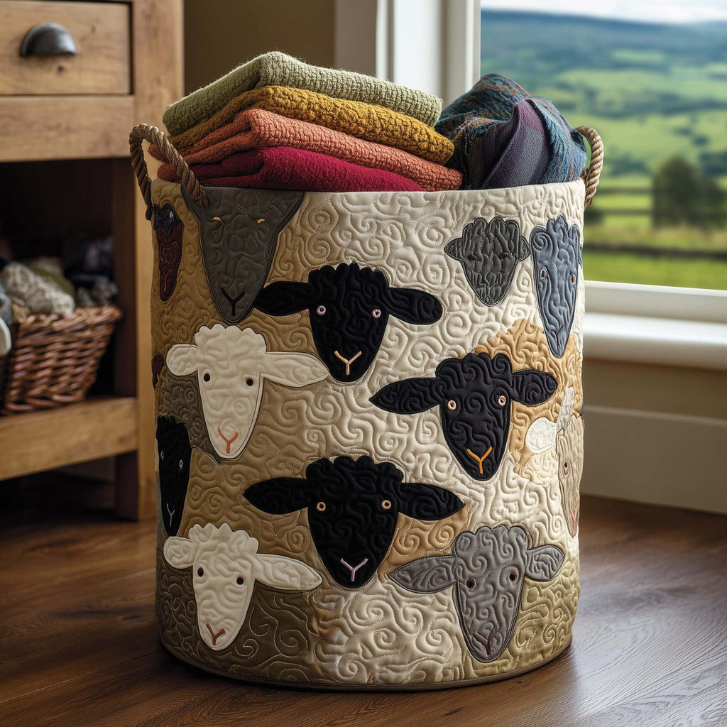 Hand-quilted laundry basket - Artículos HE