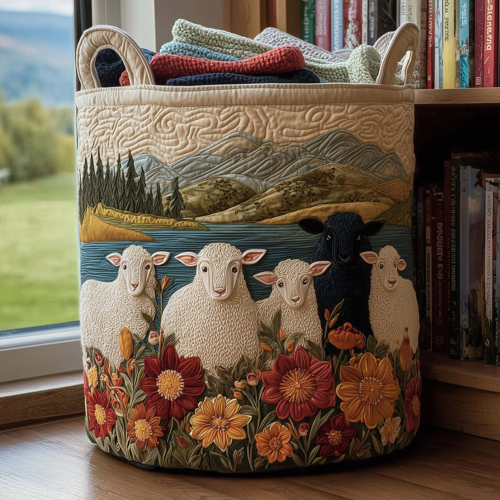 Hand-quilted laundry basket - Artículos HE