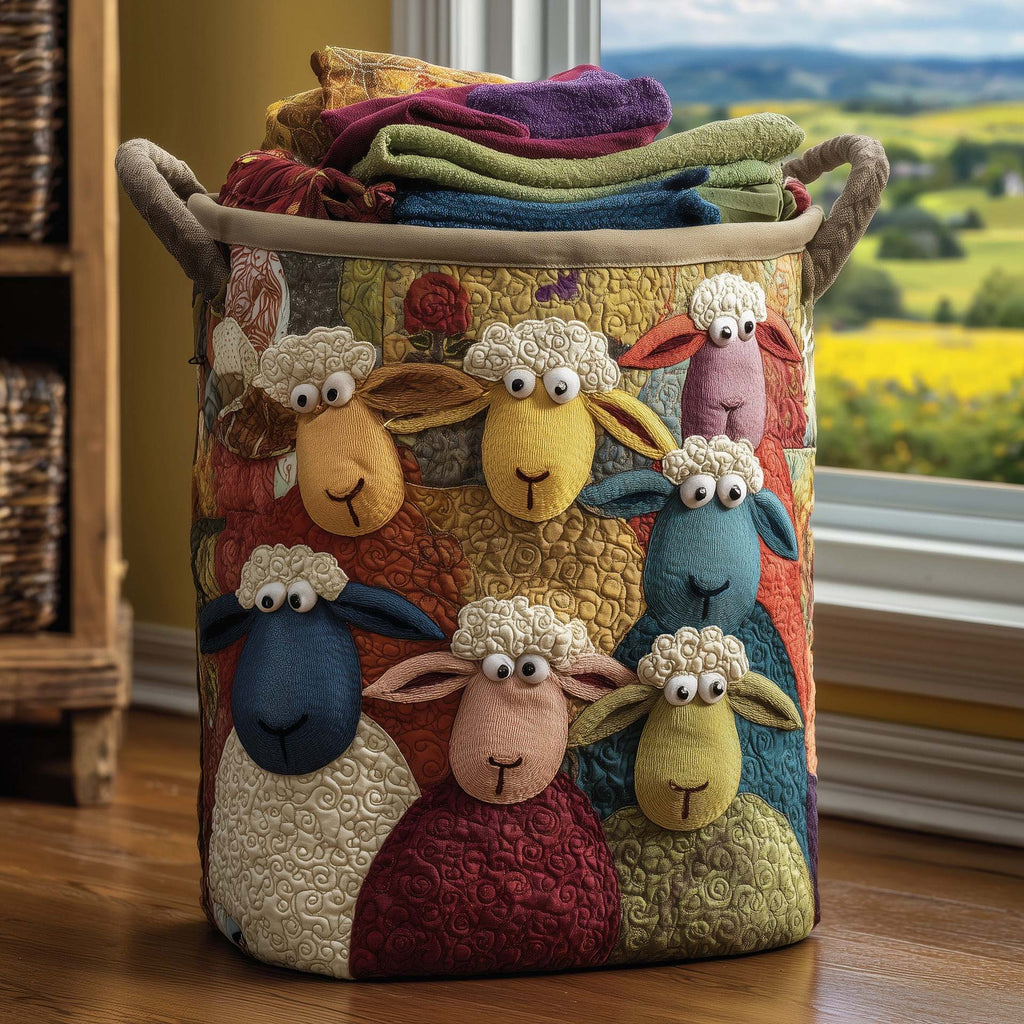 Hand-quilted laundry basket - Artículos HE