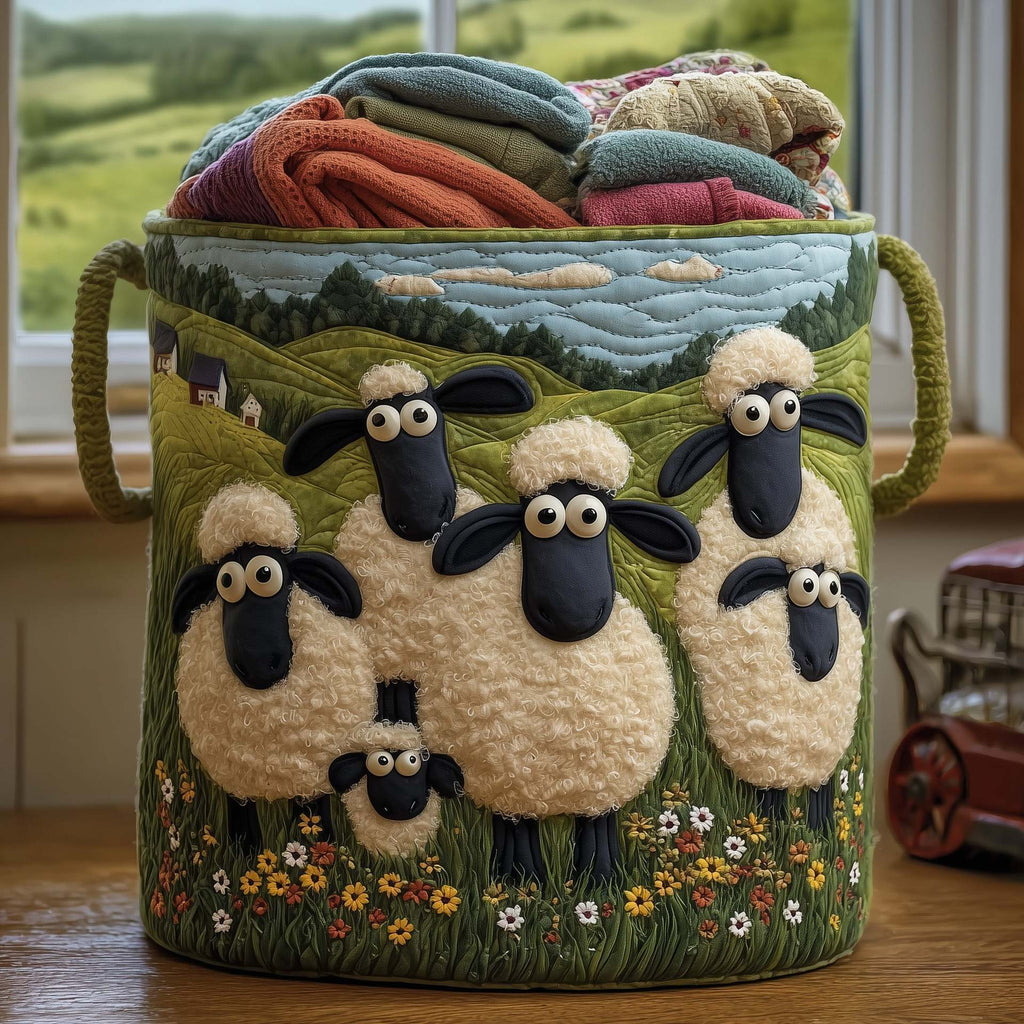 Hand-quilted laundry basket - Artículos HE