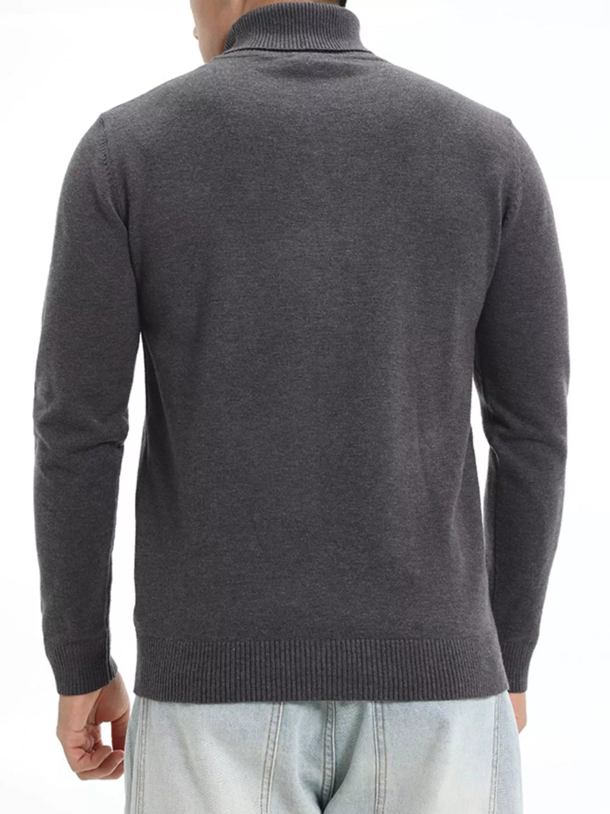 Jersey de cuello alto slim fit talla grande para hombre - Artículos HE