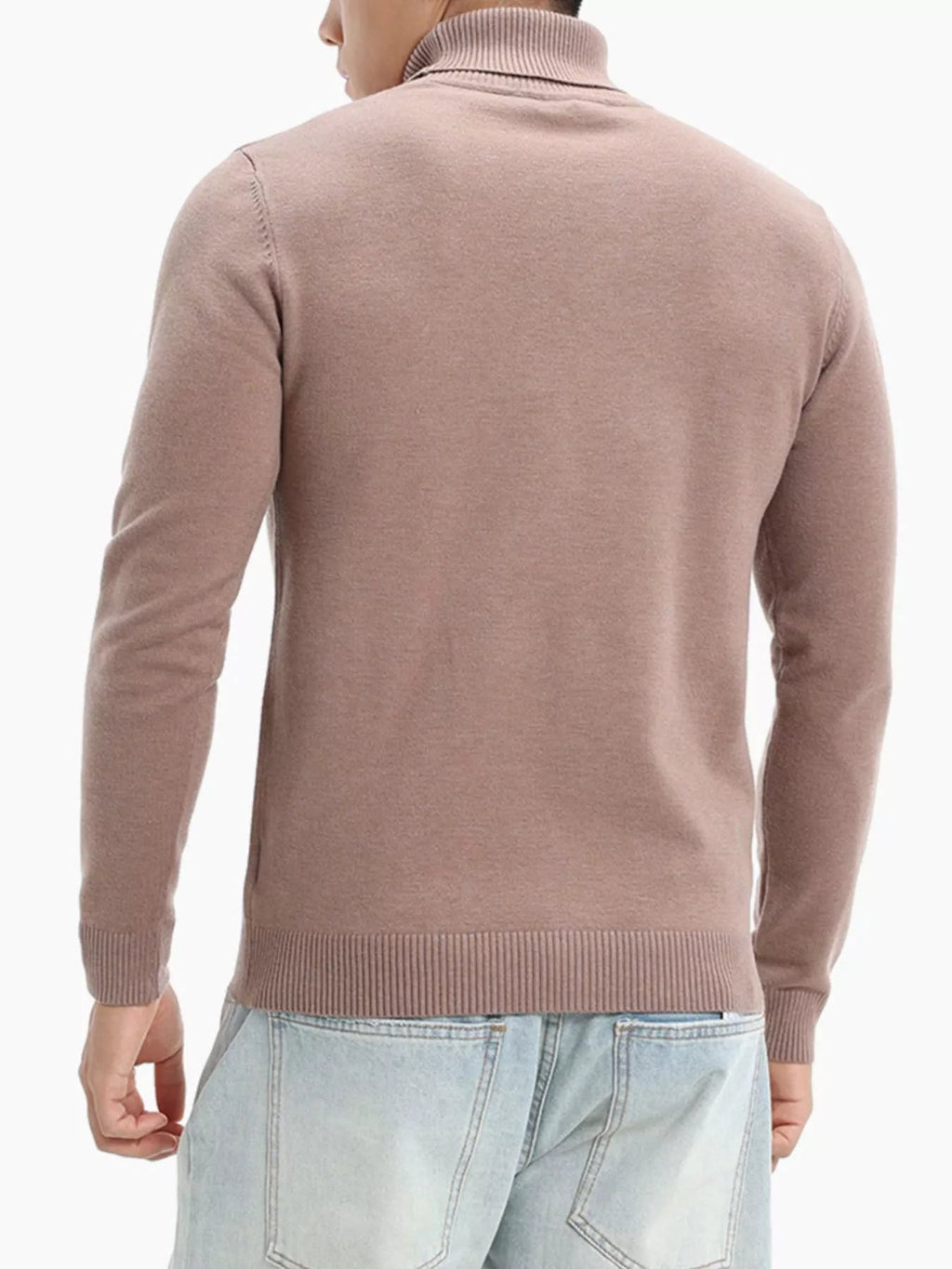 Jersey de cuello alto slim fit talla grande para hombre - Artículos HE