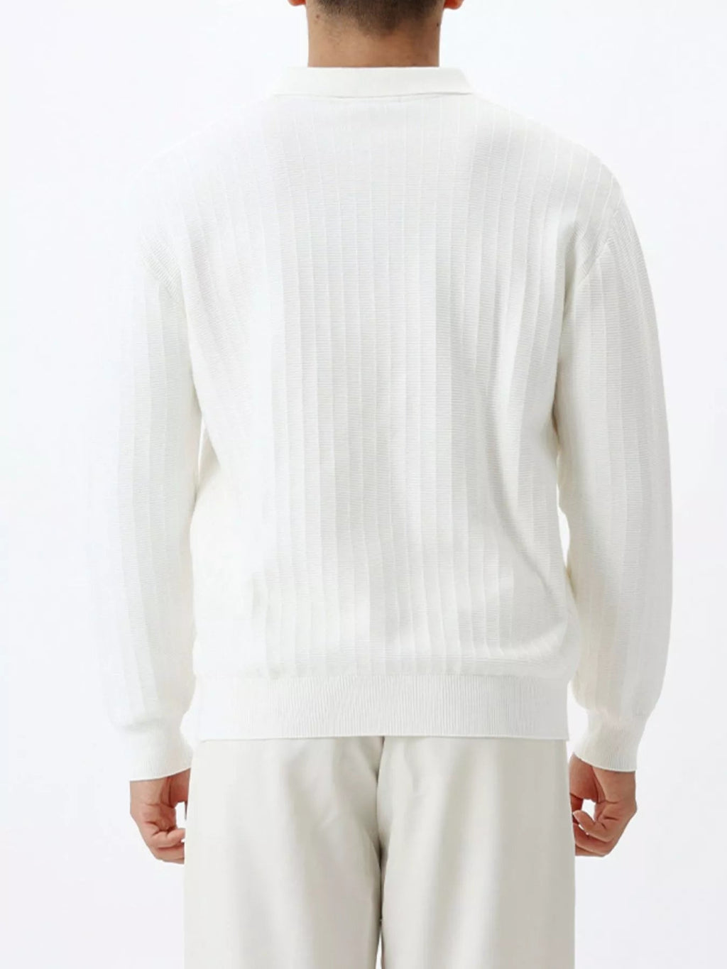 Jersey de punto acanalado con detalle de botones talla grande para hombre - Artículos HE