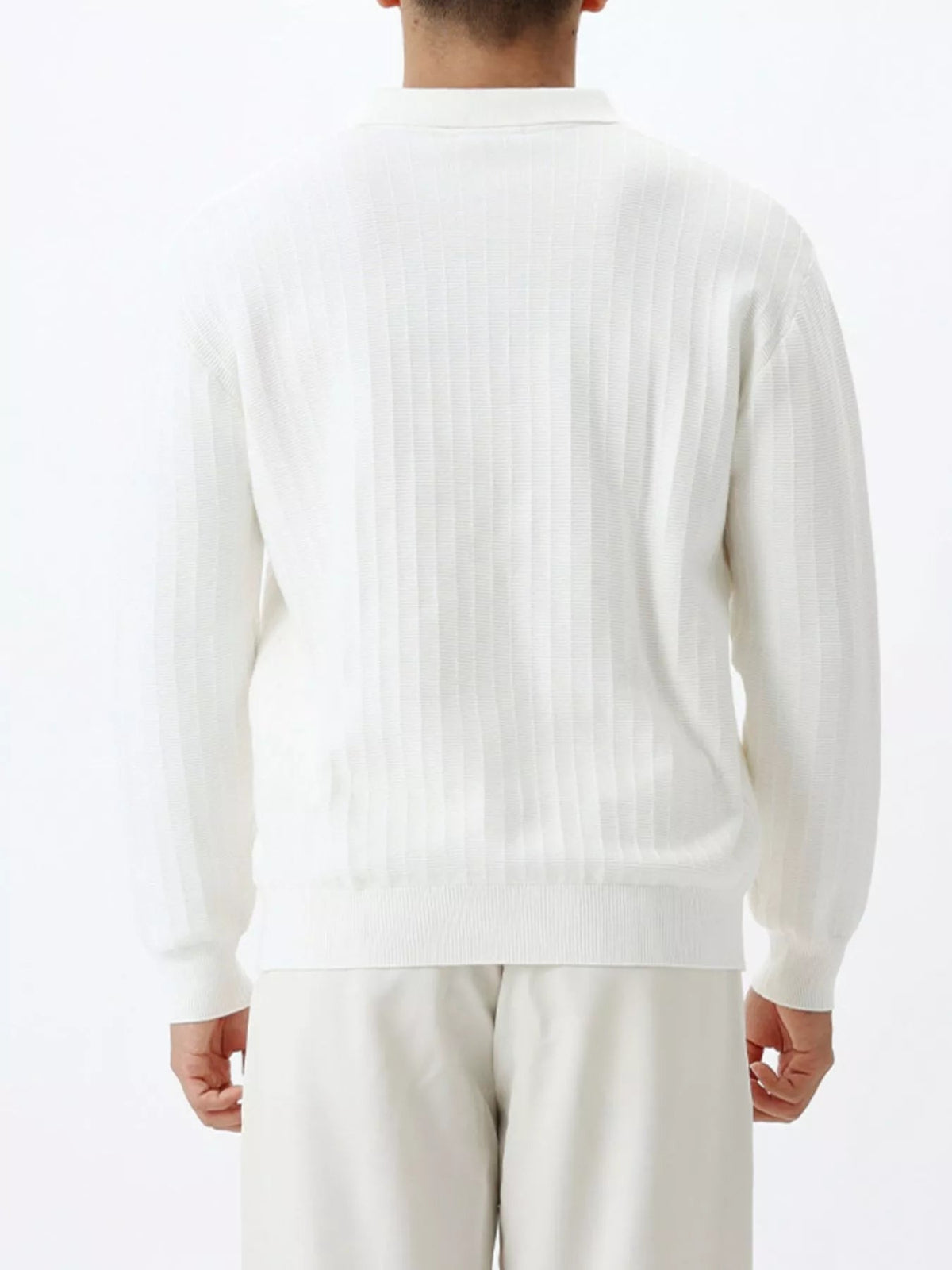 Jersey de punto acanalado con detalle de botones talla grande para hombre - Artículos HE