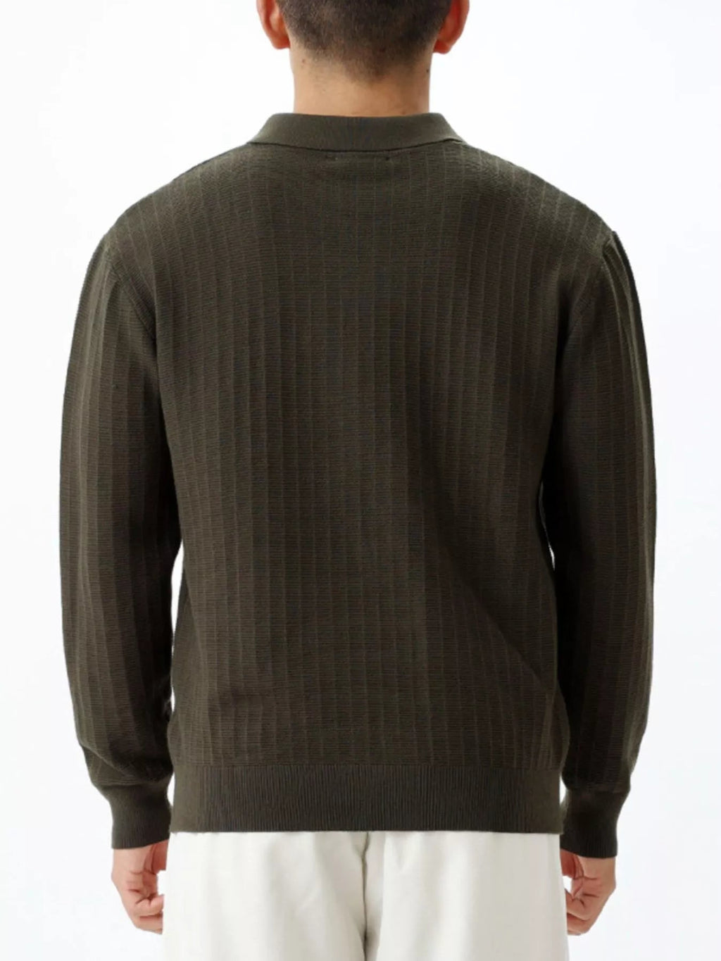 Jersey de punto acanalado con detalle de botones talla grande para hombre - Artículos HE
