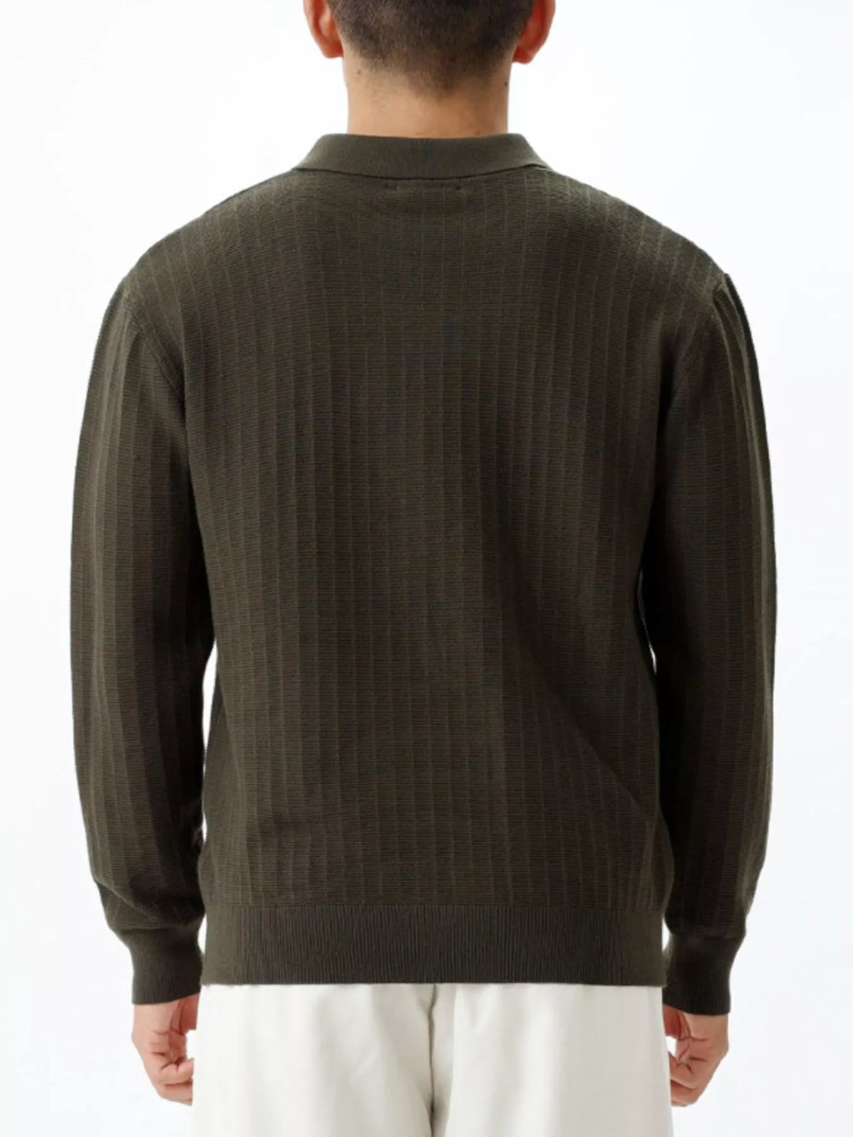 Jersey de punto acanalado con detalle de botones talla grande para hombre - Artículos HE