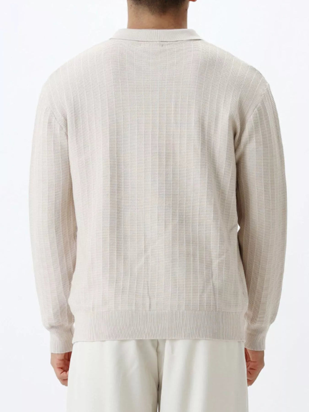 Jersey de punto acanalado con detalle de botones talla grande para hombre - Artículos HE