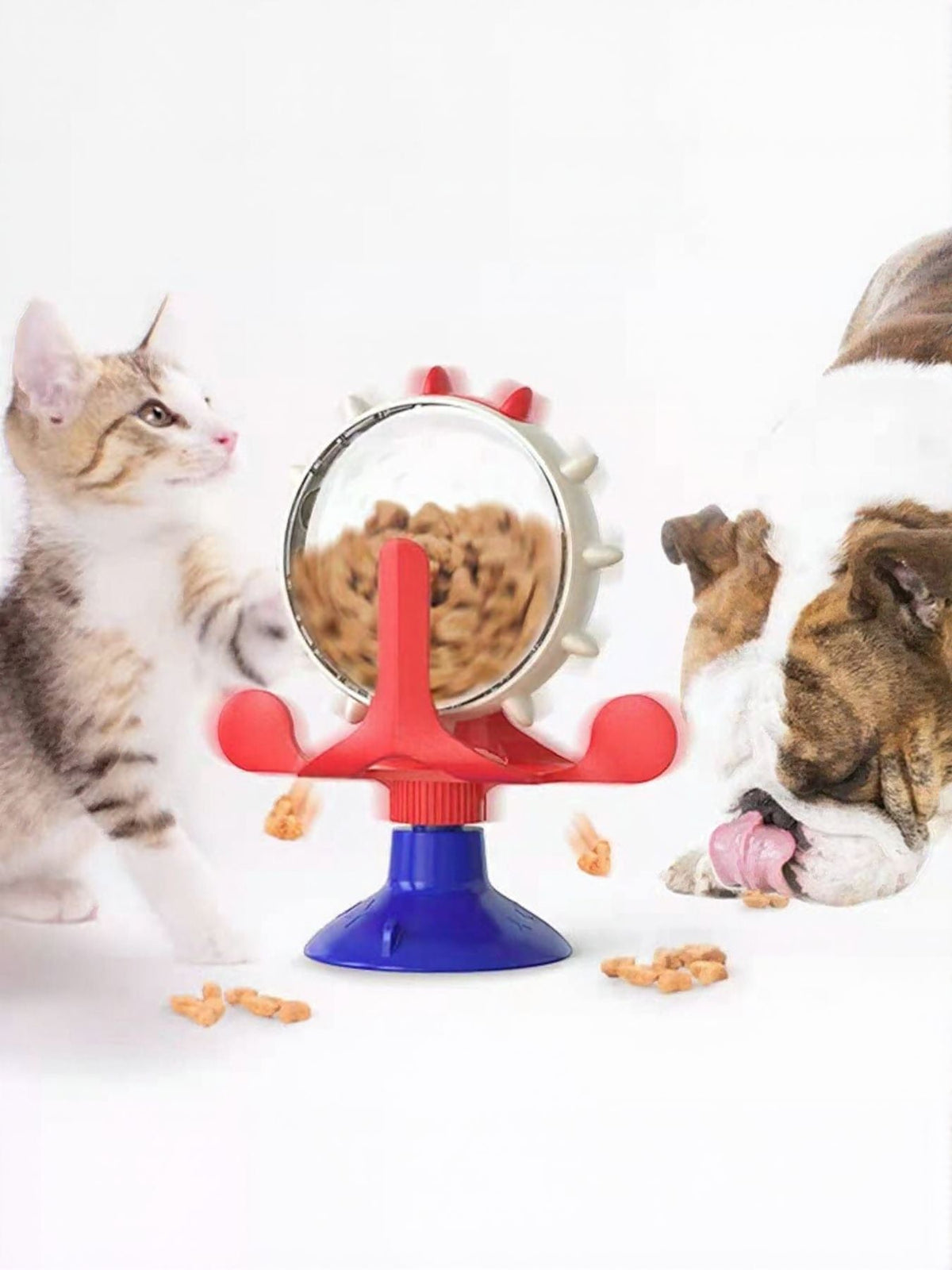 Juguete interactivo giratorio con ventosa para gatos - Artículos HE