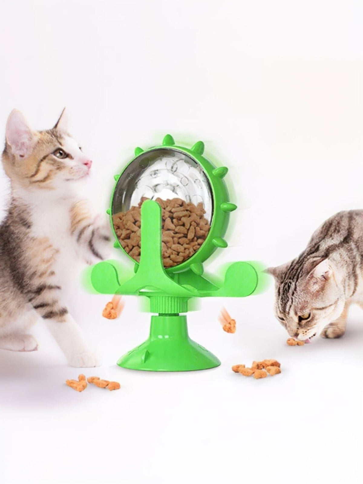 Juguete interactivo giratorio con ventosa para gatos - Artículos HE