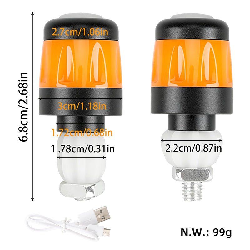 LED Scooter Turn Signal Lights, 2 Pack Waterproof Handlebar Indicators for Ninebot Max G30/ES Series - Artículos HE