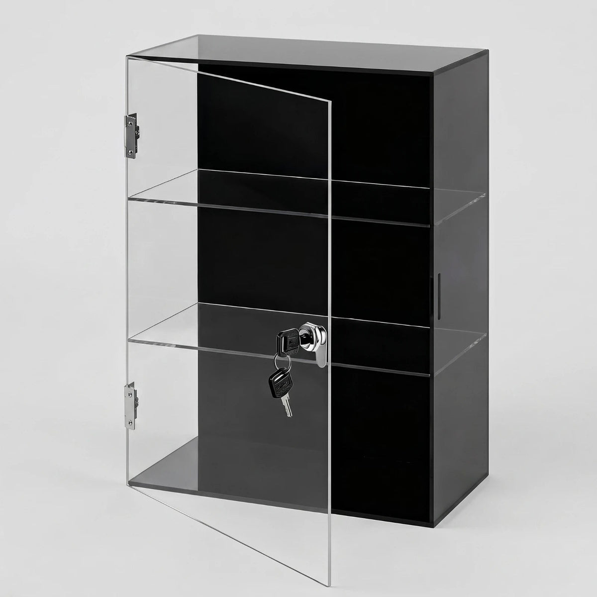 Lockable Acrylic Display Case 3-Tier Acrylic Display Case with Lock No Assembly Required Freestanding for Collectors, Countertop - Artículos HE