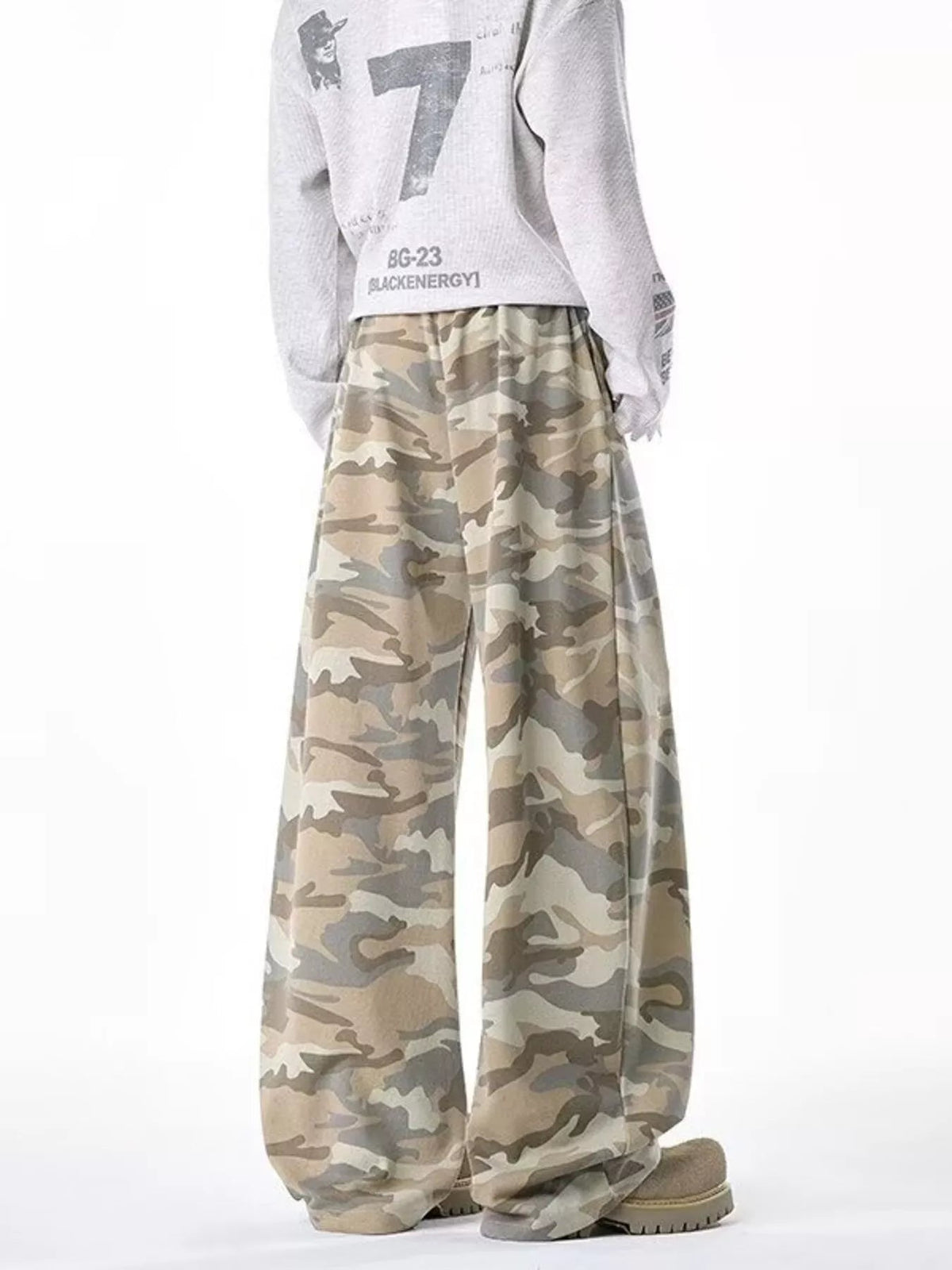 Men's Camouflage Wide-Leg Pants - Artículos HE